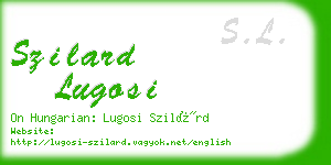 szilard lugosi business card